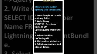 How to delete custom lightning Web Component #salesforcefighters #jobinterview #lwcinterview #lwc