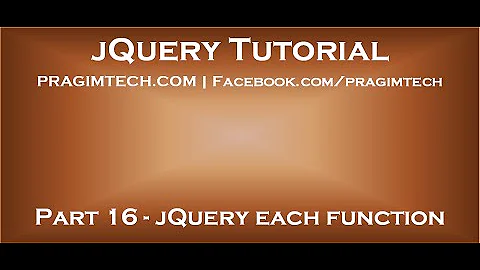 jQuery each function