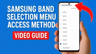 Samsung Band Selection Menu Access Method (2025) | No Root | Fix Signal Issues  screenshot 2