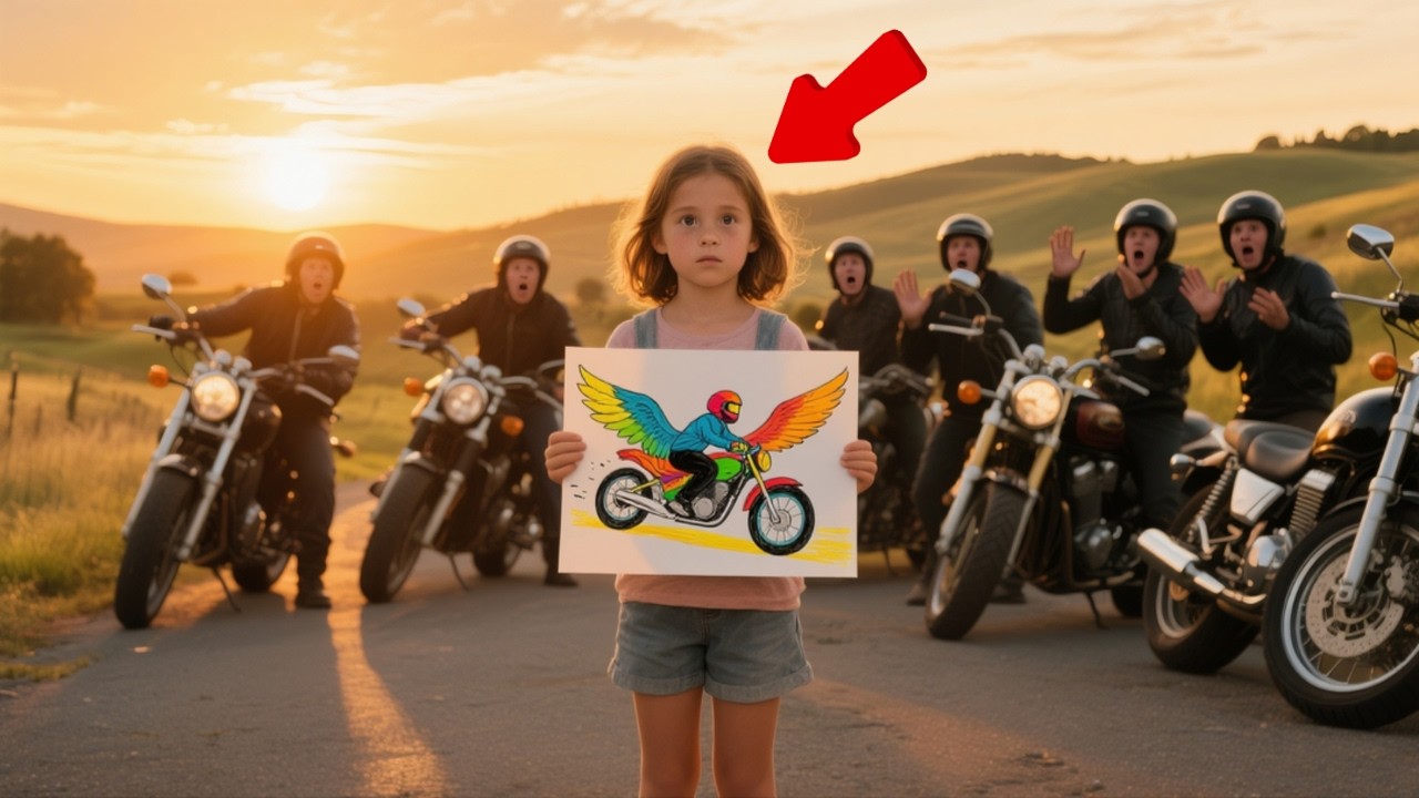 A Little Girl’s Drawing Titled “Angels on Wheels” — Every Biker Suddenly Realized Who She Was