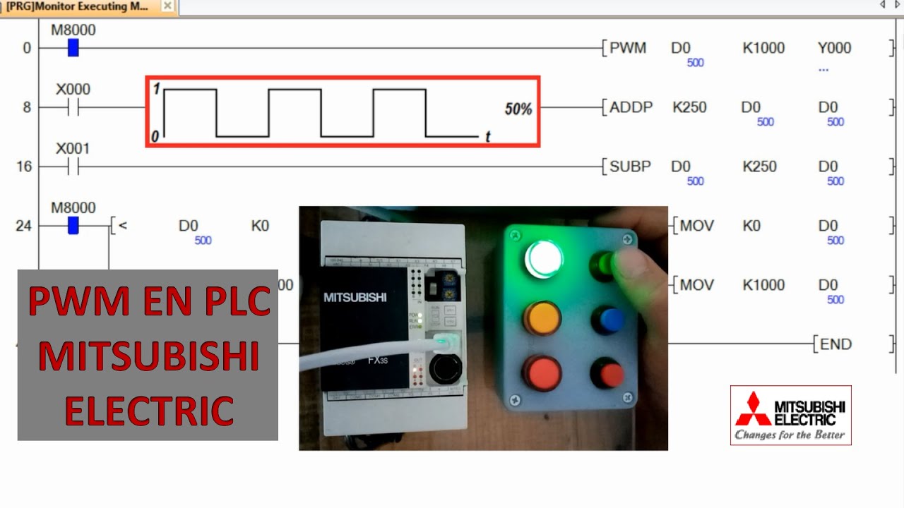 Hacer un PWM en PLC Mitsubishi (Modulación de ancho de pulso)