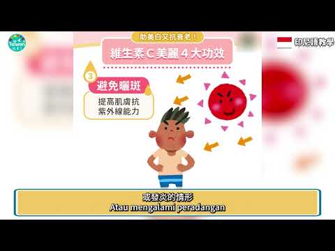 印尼字幕 美白抗老大功臣！維生素C的4大功效！ 20250601