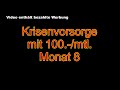 Krisenvorsorge mit €100.-  mtl. - Monat 8 #wirmachendas