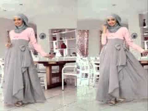 Model baju gamis bahan ceruti