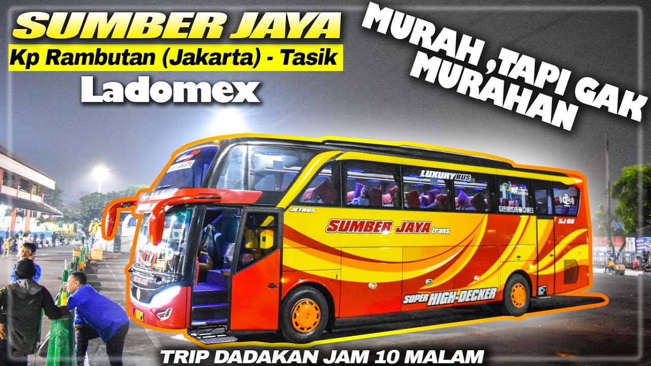 Naik Bis Cepat & Nyaman ke TASIKMALAYA | TRIP REPORT Bis Sumber Jaya Ladomex Jakarta - Tasik