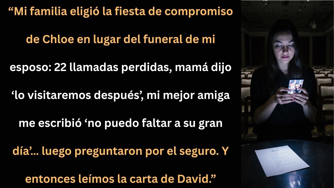 Mi familia prefirió la fiesta de Chloe al funeral de mi esposo… hasta que leí la carta de David