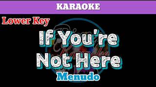 If You're Not Here by Menudo (Karaoke : Lower Key)