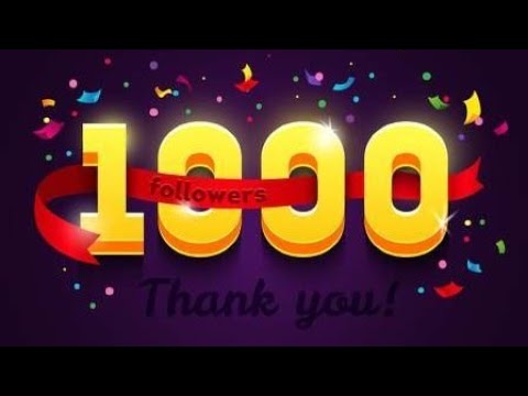 Muchas gracias por 1000 suscriptores y lean la descripción