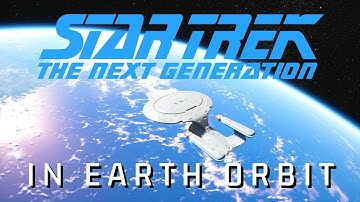 Star Trek 4K Ambience | TNG Enterprise-D In Earth Orbit | Ambient Engine Noise [2 Hours]