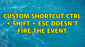 Ubuntu: Custom shortcut Ctrl + Shift + Esc doesn