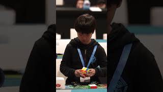 Fastest average time to solve a 3x3x3 cube - 4.69 seconds by Yiheng Wang 🇨🇳