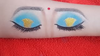 Halo Eye Makeup Tutorial || Eye Makeup Practice On Hand