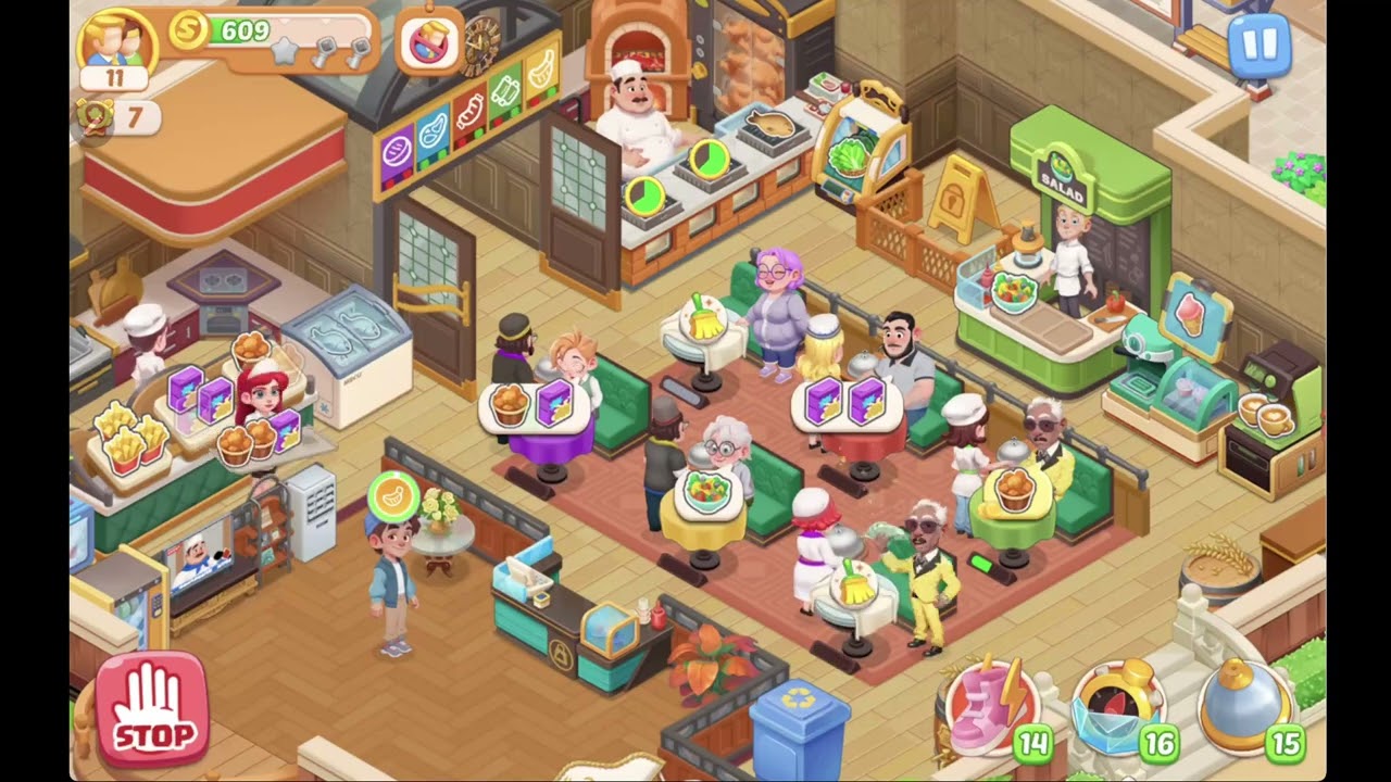 Happy Diner Story Level 50 ➖ 🍔 Beach Grillhouse 🥬 ➖ FULL Gameplay ➖ CaroGamesNL