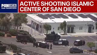 San Diego active shooting at Islamic center | AERIAL FOOTAGE