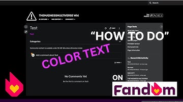 HOW TO PUT COLOR TEXT ON A WIKI FANDOM 🔥