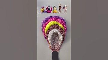 Squid Game VS Italian Brainrot Mixing #satisfying #colormixing #brainrot #squidgame #fyp #asmr #art