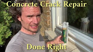 Concrete Crack Repair Done Right  Window Sill  Epoxy