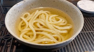 【うどん】自作いりこ出汁リベンジ！妻M子！執念のひやかけうどん！成功なるか！！？