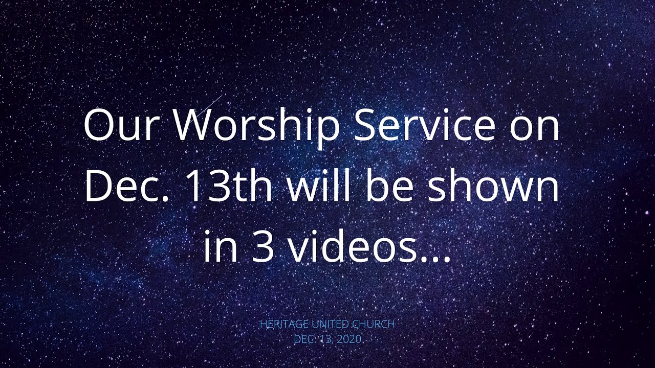 Update re: Dec. 13th Worship Service