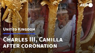 King Charles Iii, Queen Camilla Leave Westminster Abbey After Coronation Afp
