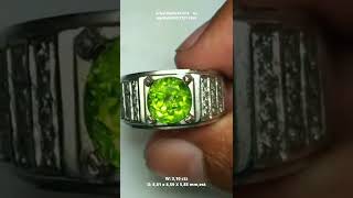 Natural PERIDOT Crystal Top Color n Luster HQ Set In Ring
