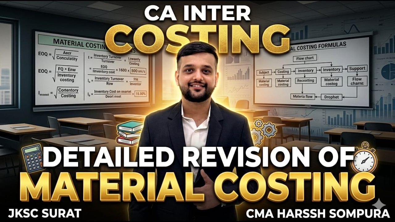 CA Inter COSTING Revision l Material Costing I One Shot I CMA Harssh ...