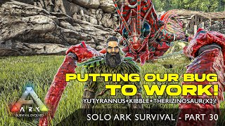 Dino taming is easy with a giant bug! Solo Ark Survival Part 30