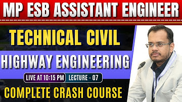 MP ESB AE Vacancy 2025 | Assistant Engineer (Civil) | Highway Engineering | Complete Crash Course