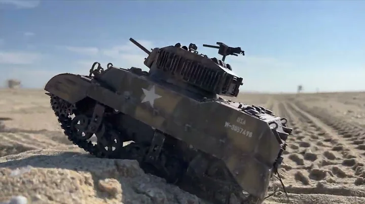 COOLBANK 1/16 RC TANK M5A1 STUART - SAND TEST RUN