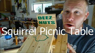 DIY! DEEZ Nuts Squirrel Picnic Table! Free!