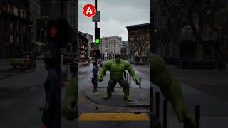 Superhero Hulk Crosses the Road Animation #Shorts