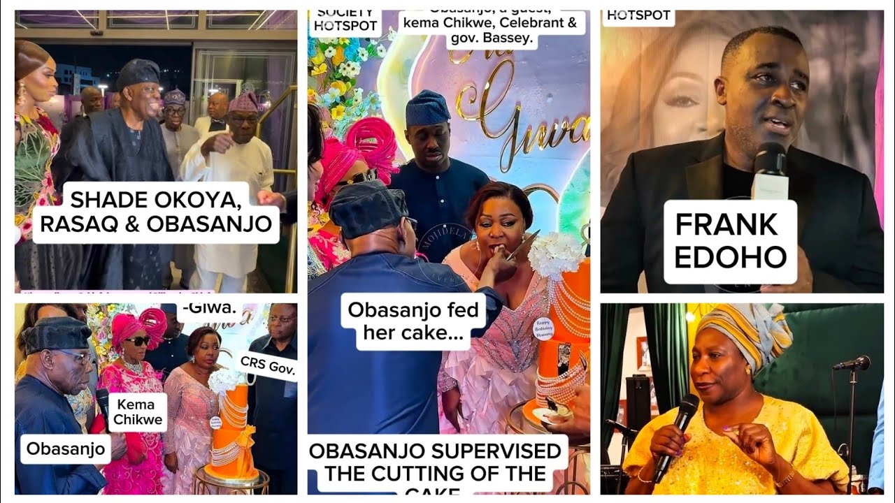 Обасанджо, Шейд Окойя и другие известные личности присутствовали на вечеринке по случаю 80-летия ...