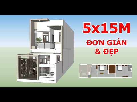 Gợi Ý Mẫu Nhà Ống 2 Tầng Diện Tích 5x15M Đơn Giản Đẹp  | Kiến Trúc Nhà Việt