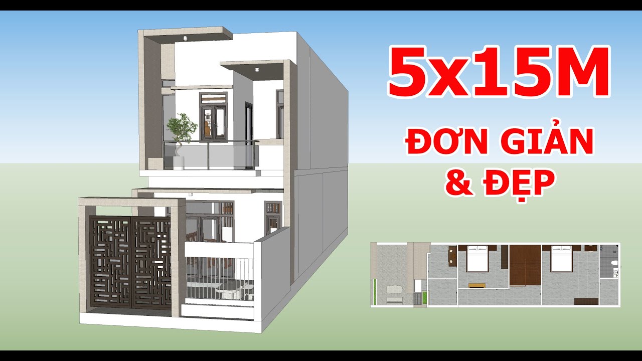 Những mẫu thiết kế nhà 2 tầng 3 phòng ngủ 5x15m đẹp | Nhà Đẹp