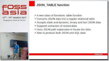 JSON support in MySQL - FOSSASIA 2017