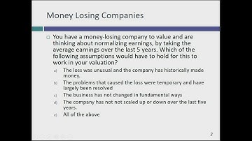Session 8: From Earnings to Cash flows