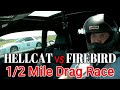 Stock Challenger SRT Hellcat vs Firebird 1/2 Mile Drag Race SHIFT-S3CTOR Kansas Airstrip Attack 2020