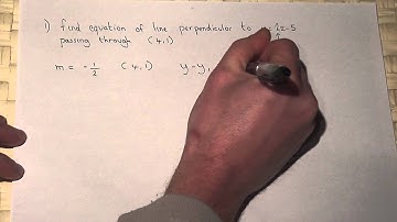 How to find the equation of a perpendicular line