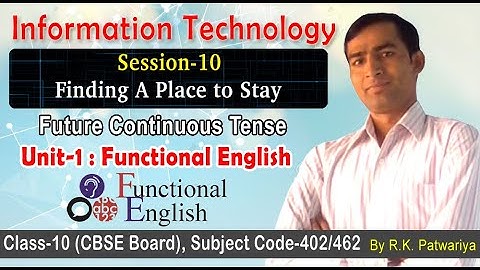 #10 | Unit-1 | Session-1: Finding a Place to Stay | Functional English | Information Technology