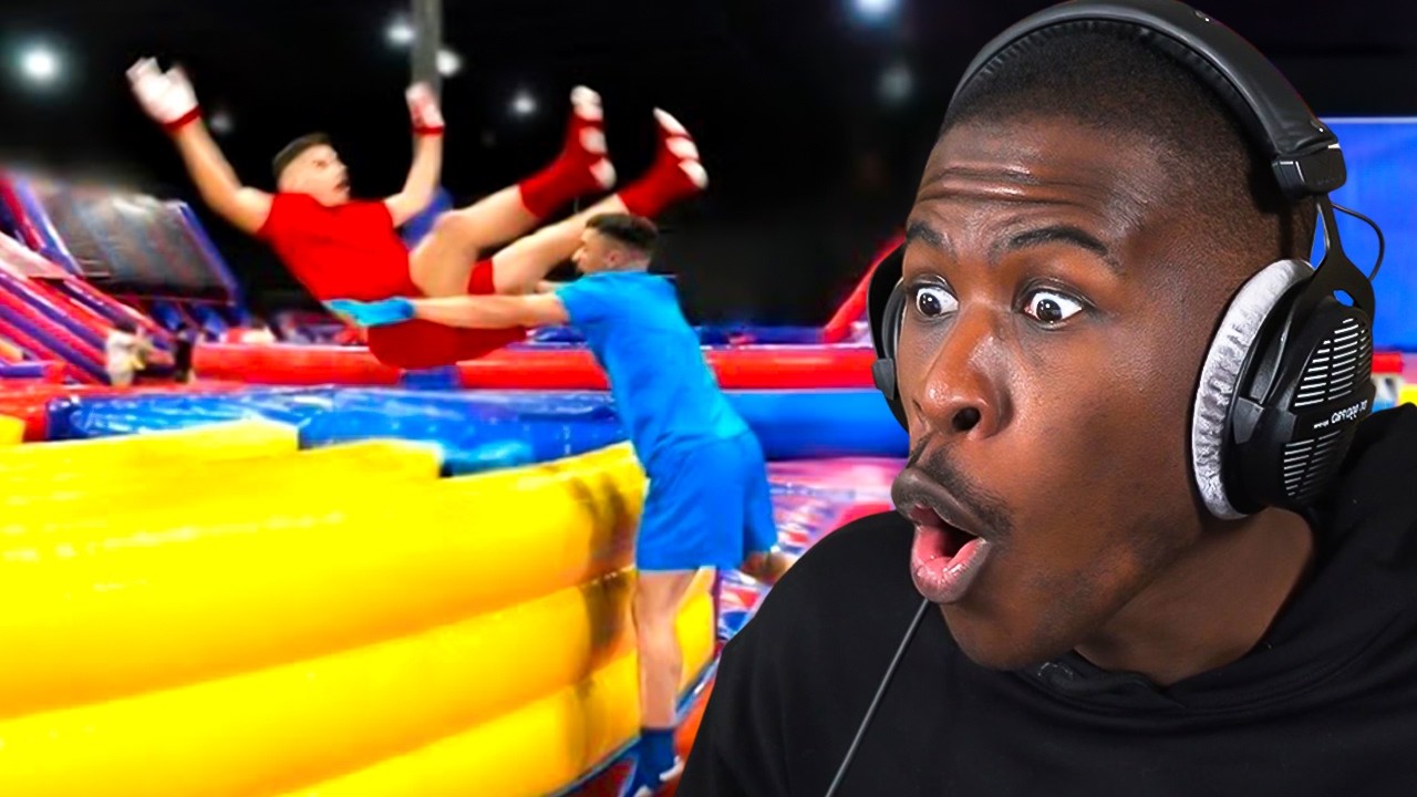 Wwe Inflatable Pool Reacting to WWE MOVES AT THE INFLATABLE PARK 2! 😱 - YouTube