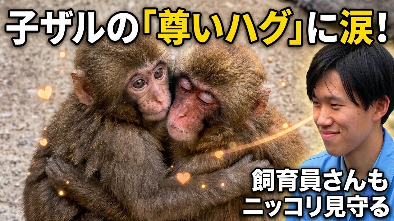 Baby Monkey's Heartwarming Hugs 🐵 Pure Love for Best Friend