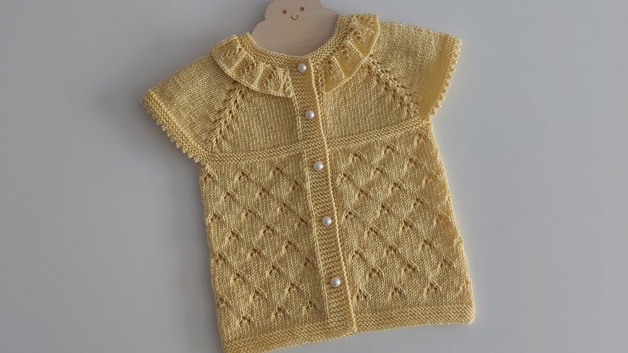 Fırfır Yakalı Ajurlu Yelek Yapımı