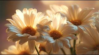 Glowing Daisies Golden Hour 4K Frame TV Art | Soft Floral Screensaver (No Music) screenshot 4