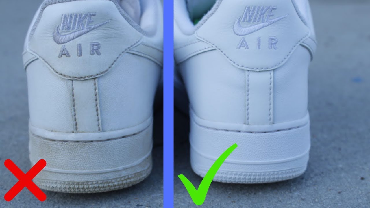 How To Clean White Shoes - How To Clean White Air Force 1 - YouTube