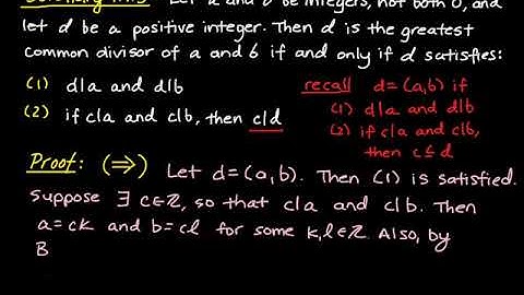 Characterization of GCD