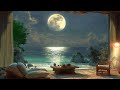 Relaxing Ocean Night Waves Ambience For Sleep Stress Relief أجواء البحر ليلا للاسترخاء 