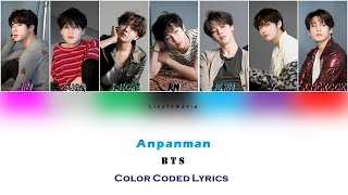 BTS - Anpanman | Color Coded Lyrics | HanRomEng | Audio Visualizer |