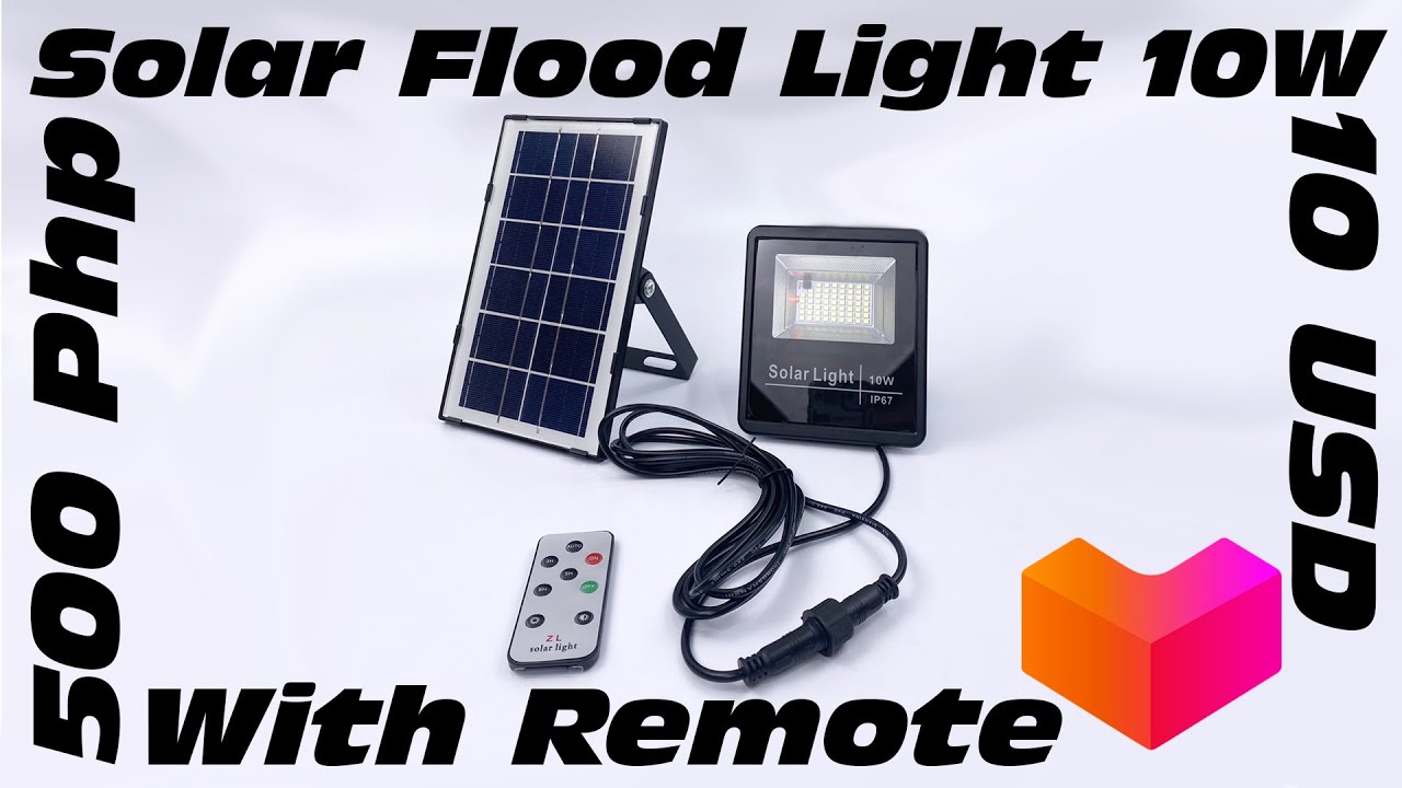 🌞 Solar powered Flood Light 10W l Lazada l budget solar light