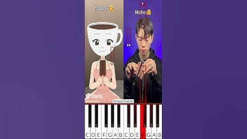 Family Members be Like Original VS Animation #brainrot (@tieanimation) - Octave Piano Tutorial