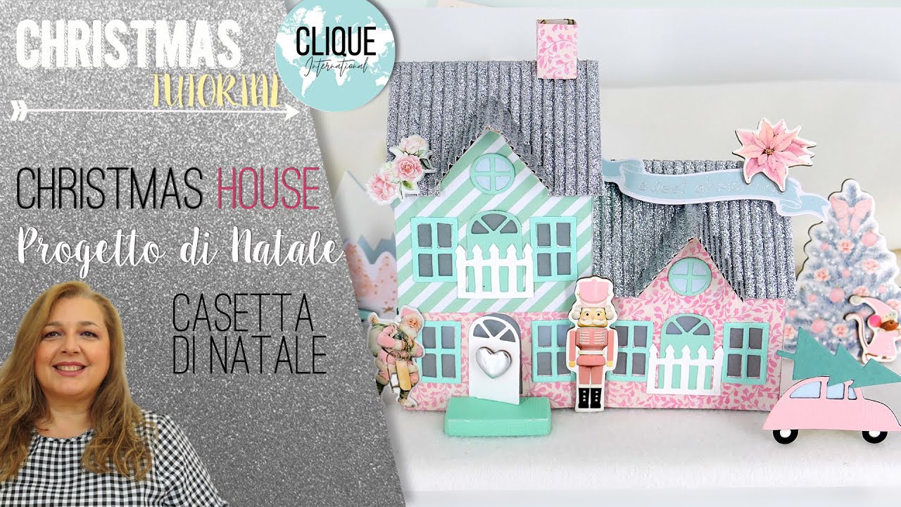 Making a mini Christmas house for Sizzix Villlage coll. Tim Holtz | Process video | Clique Kits DT